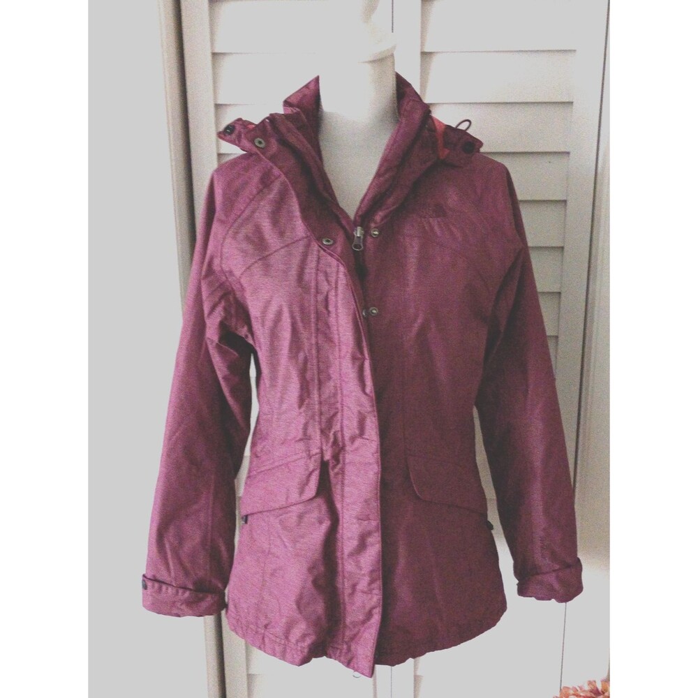 The North Face women's vented hooded jacket zip pockets outdoor adventure S
